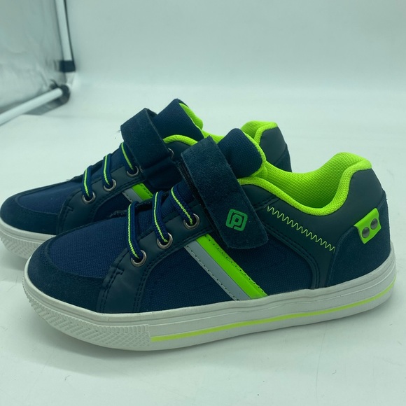 Boys shoes, navy blue and green snickers - Picture 5 of 8